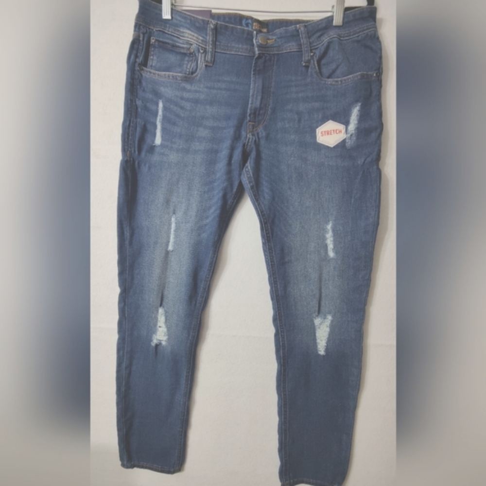 Regal Exchange Denim Jeans Men's 38Wx32L Super Stretch Blue Straight Leg NWT‎